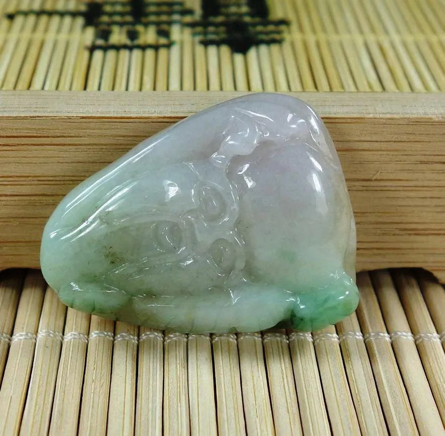 10% OFF- Certified Natural Jadeite Emerald Jade Longevity寿星 Pendant《Grade A》1259