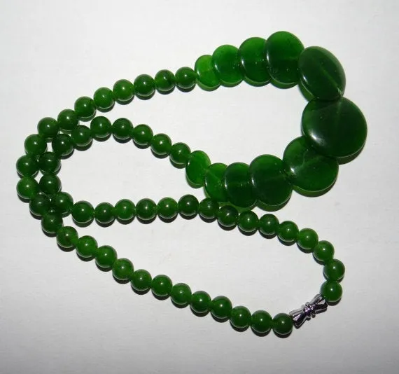 10% OFF- Certified Natural Jadeite Emerald Jade Pearls Necklace