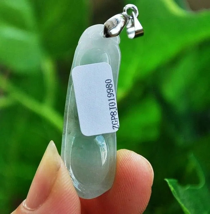 10% OFF- Certified Natural Jadeite Emerald Jade Ping Beans Pendant 《Grade A》9980