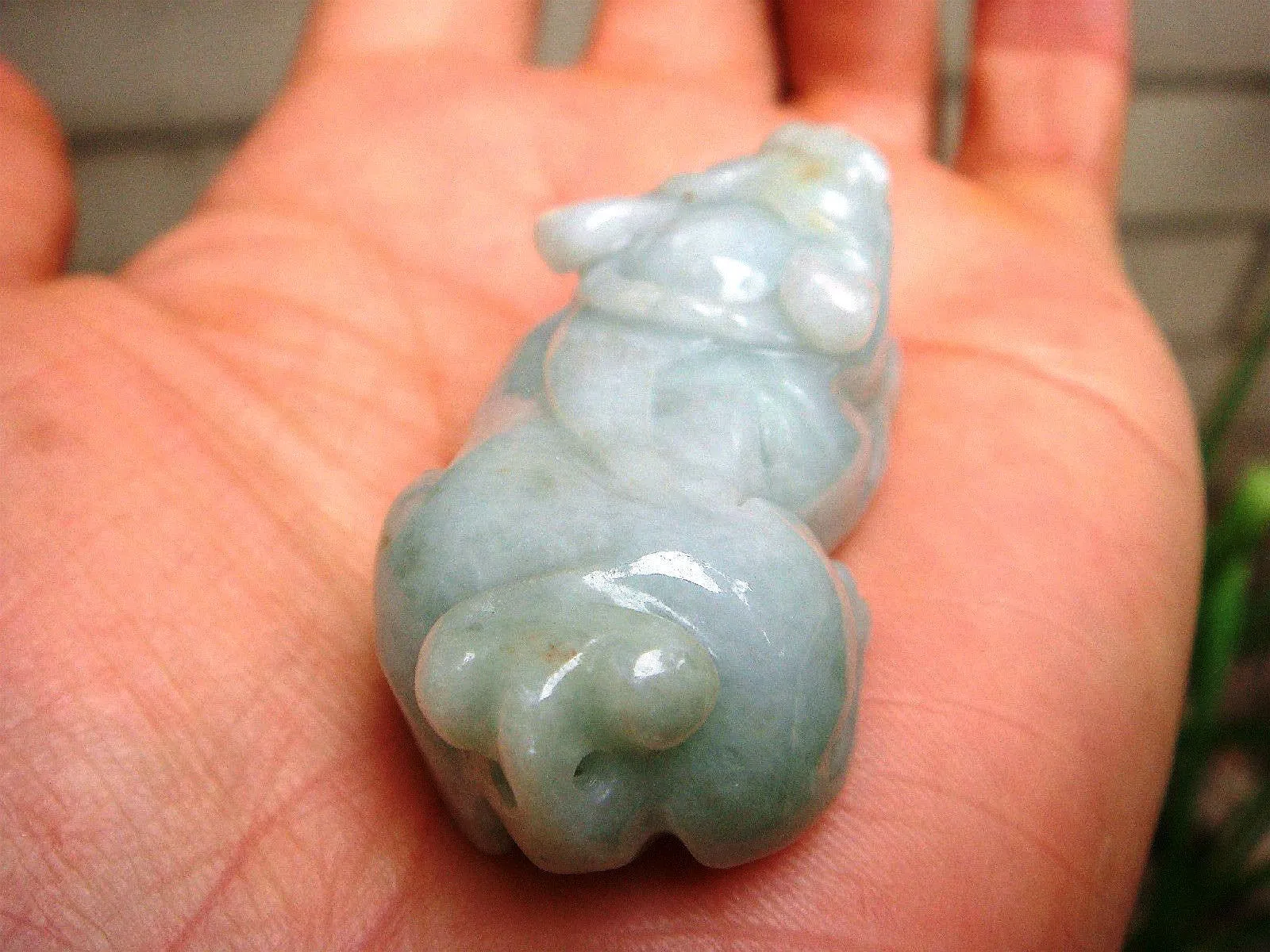 10% OFF- Certified Natural Jadeite Emerald Jade Translucent Dragon-Pixiu Pendant《GradeA》7844