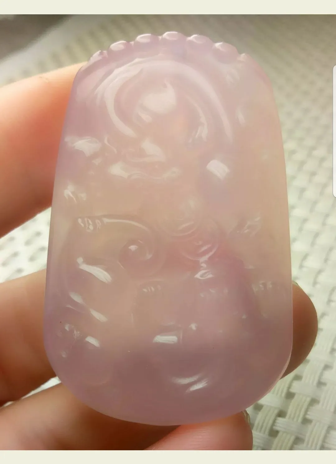 10% OFF- Certified Natural Lavender Jadeite Emerald A Jade Handcrafted Dragon Pixiu Coins Pendant A0331