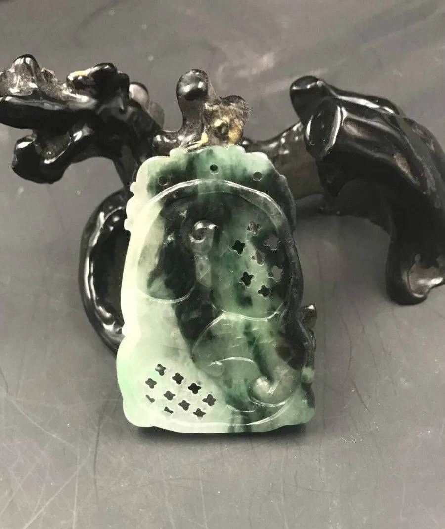 10% OFF- Certified Natural Multi-Color Jadeite Emerald Jade Pendant《Grade A》4706