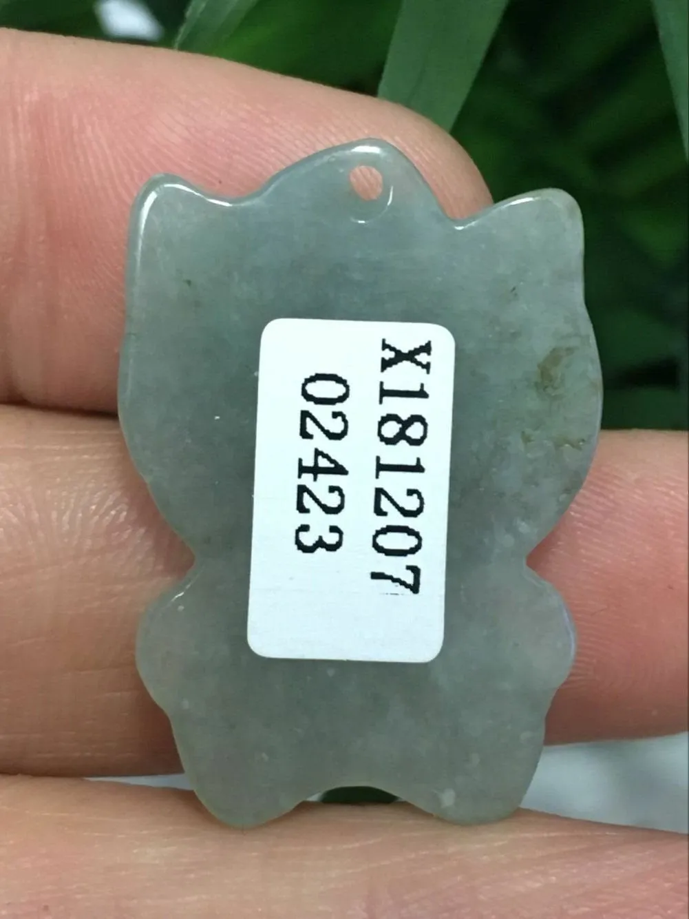 10% OFF- Certified Natural Oily Green Jadeite Emerald A*Jade HandCarved Kitty Pendant X2423