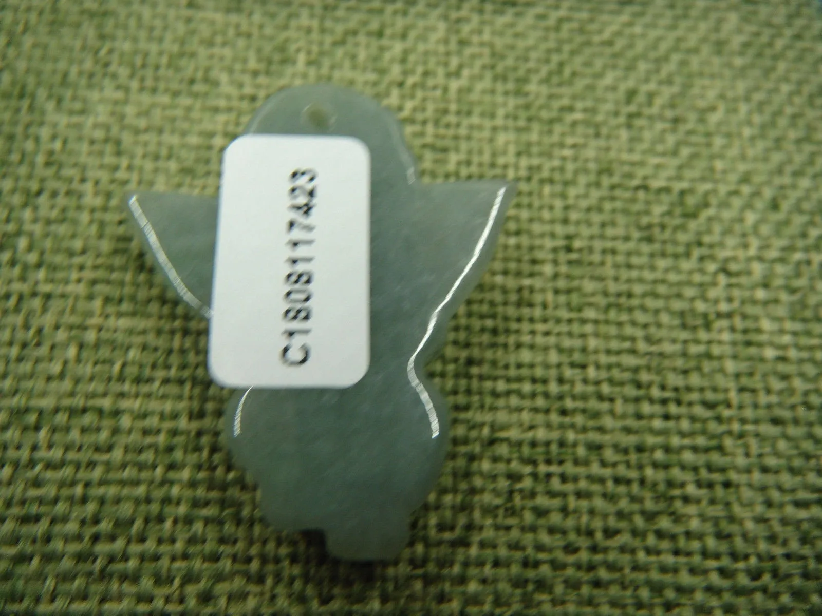 10% OFF- Certified Natural Oily Green Jadeite Emerald A*Jade HandCarved Lovely Cherub Pendant C7423