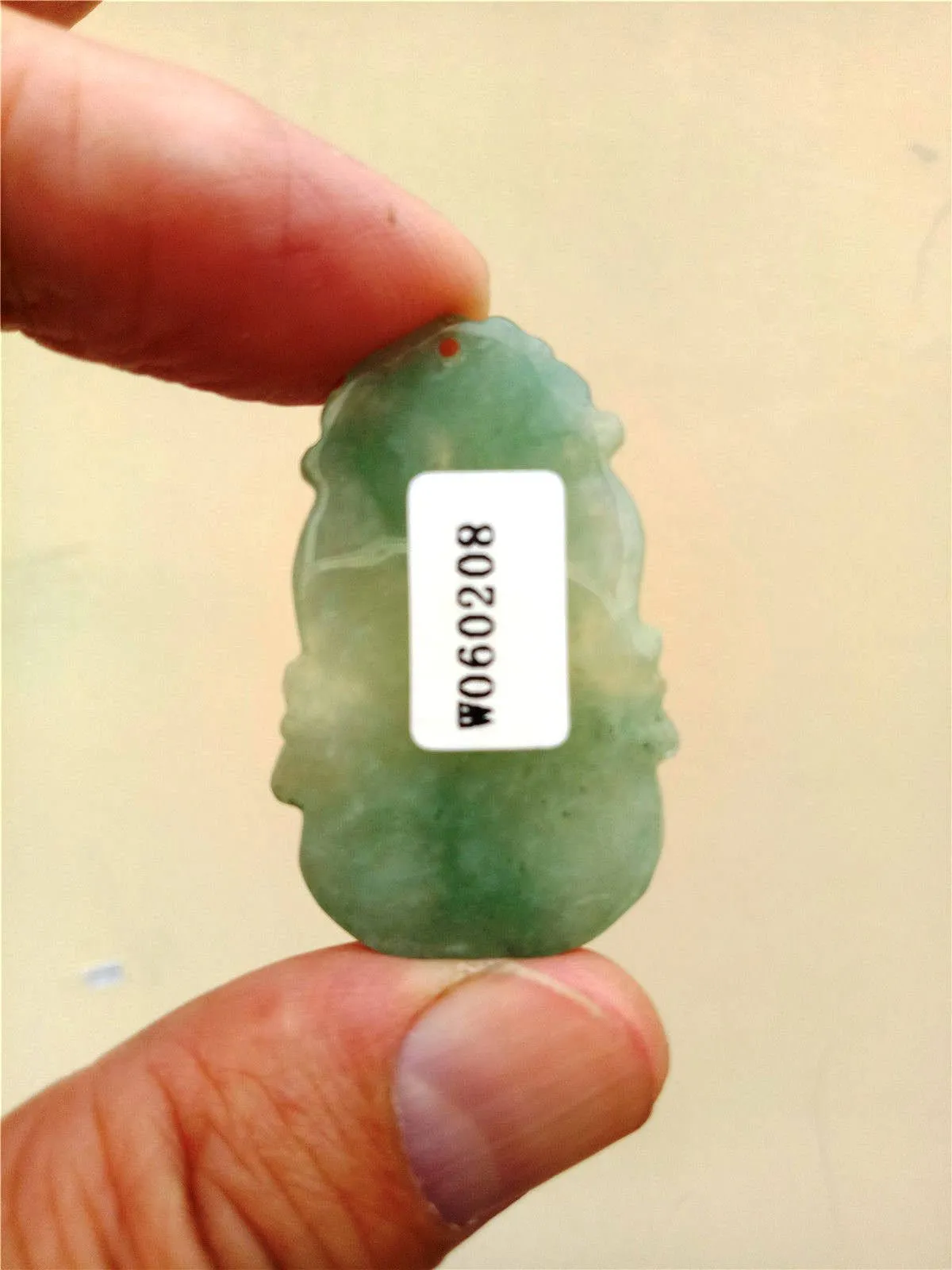 10% OFF- Certified Natural Oily Jadeite Emerald Jade Tablet Translucent Rooster Pendant 《Grade A》0208