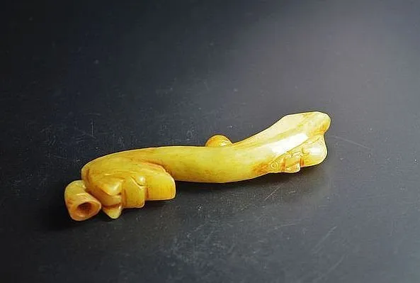 10% OFF- Certified Natural Yellow Jadeite Emerald Jade HandCarved Dragon Pendant《Grade A》A99
