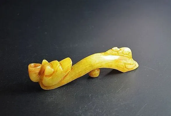 10% OFF- Certified Natural Yellow Jadeite Emerald Jade HandCarved Dragon Pendant《Grade A》A99