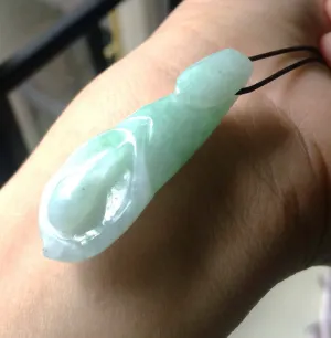10% OFF on Sale- Certified Natural Icy Green Jadeite Emerald Jade Orchid Pendant "Grade A"