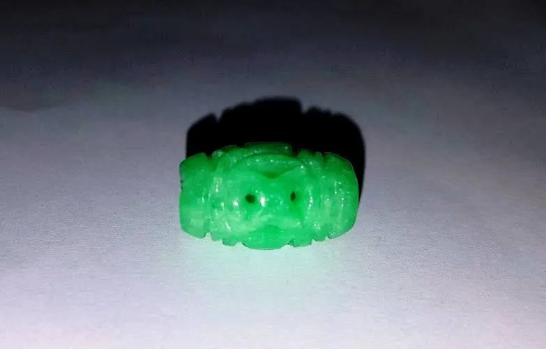 10% OFF on Sales- Certified Natural Ice Jadeite Emerald Jade Tablets Ruyi Bead Pendant 《Grade A》