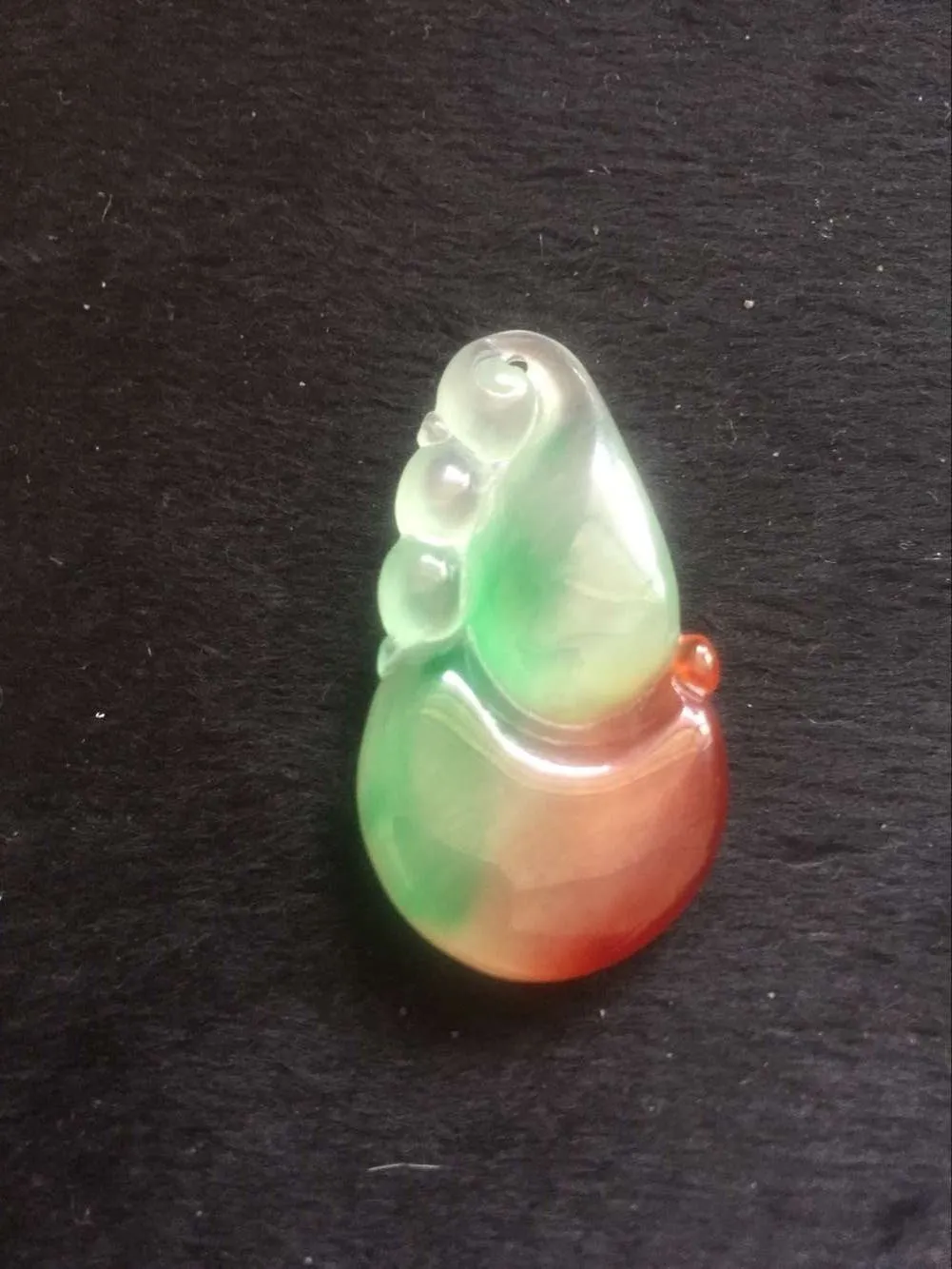 10% OFF on Sales- Certified Natural Icy Jadeite Emerald Jade tablets Lucky Gourd Pendant《Grade A》5979