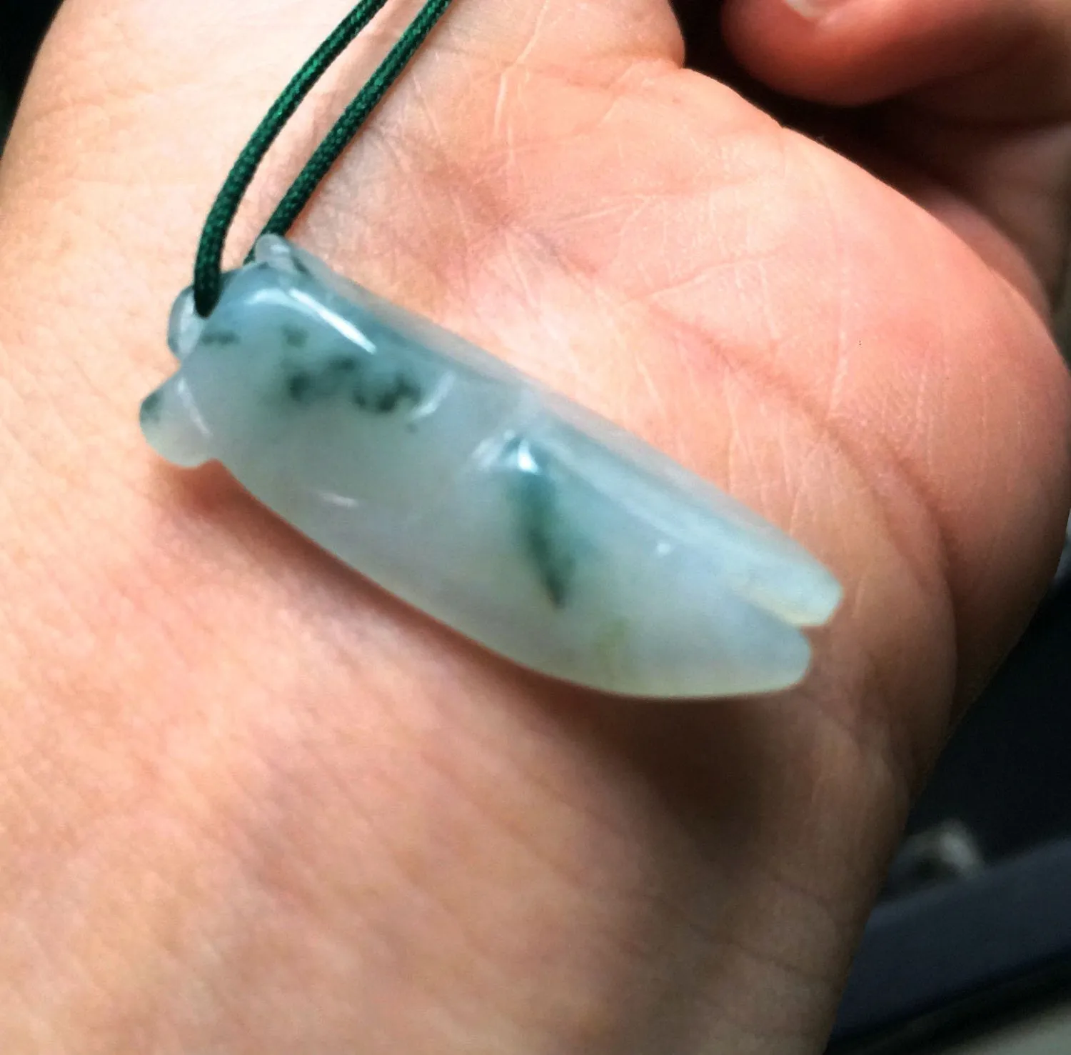 10% OFF on Sales- Certified Natural Light Green Jadeite Emerald Jade Cicadan Pendant "Grade A"