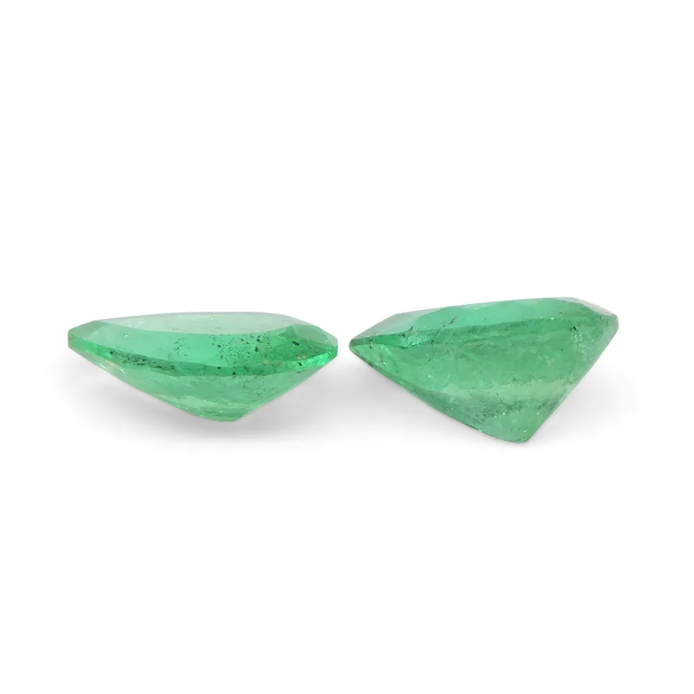1.03ct Pair Pear Green Emerald from Colombia