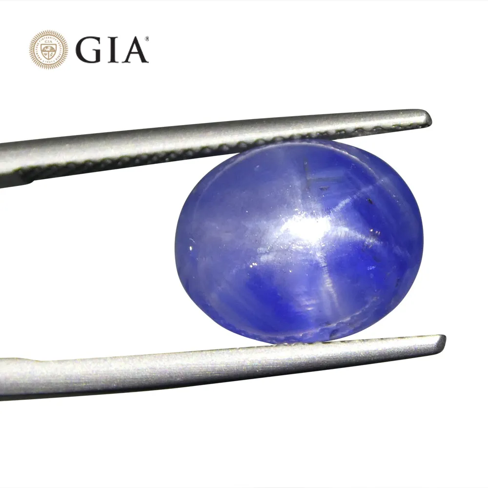 11.29ct Oval Cabochon Blue Star Sapphire GIA Certified
