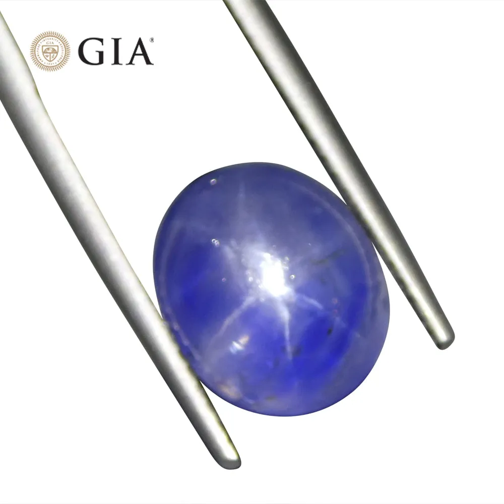 11.29ct Oval Cabochon Blue Star Sapphire GIA Certified