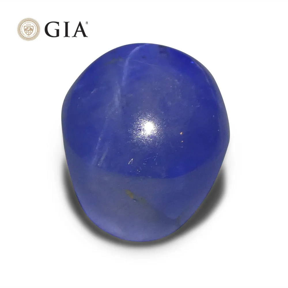 11.29ct Oval Cabochon Blue Star Sapphire GIA Certified