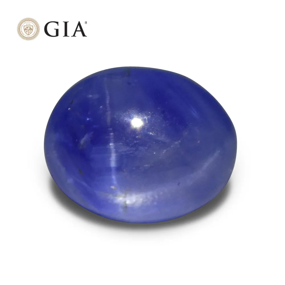 11.29ct Oval Cabochon Blue Star Sapphire GIA Certified