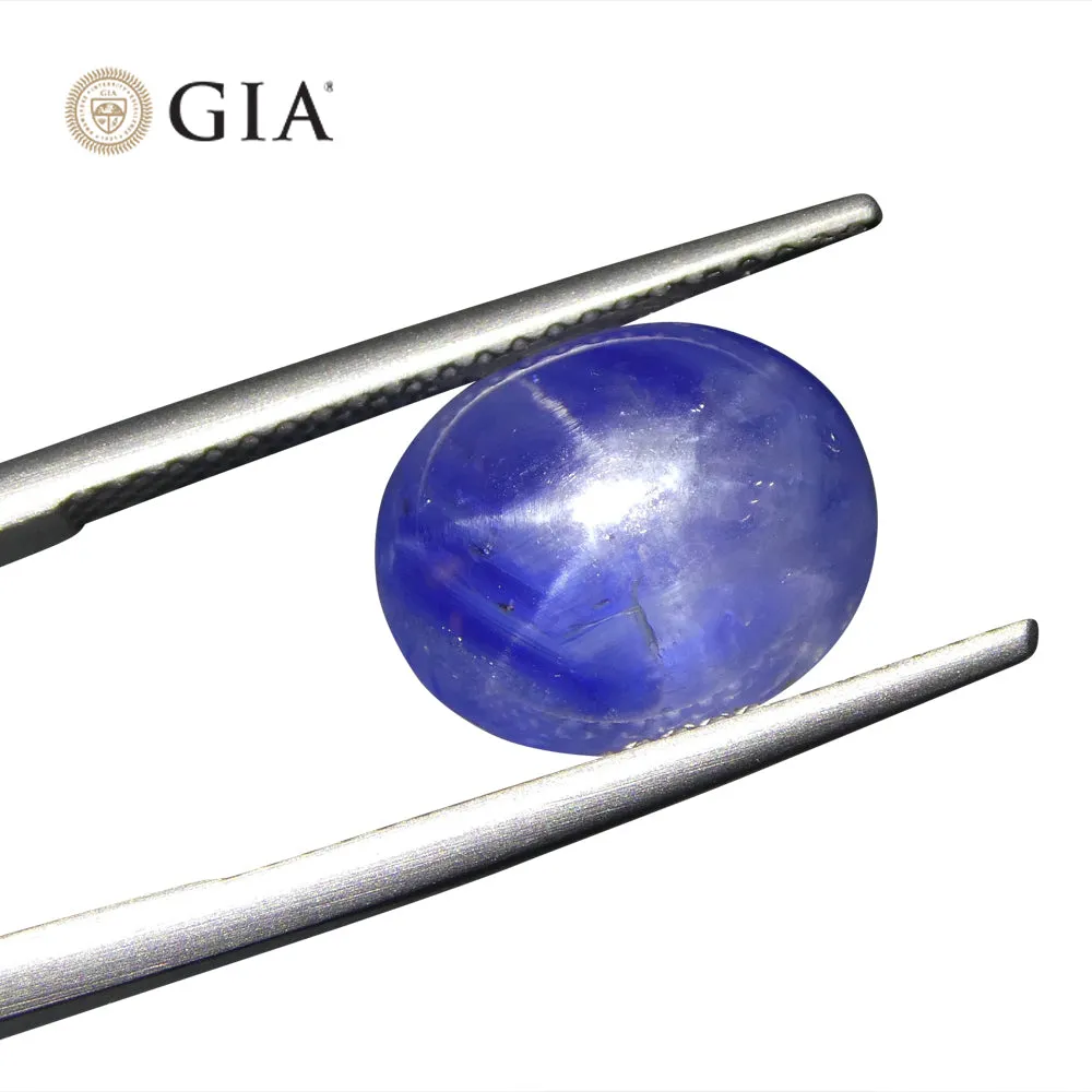 11.29ct Oval Cabochon Blue Star Sapphire GIA Certified
