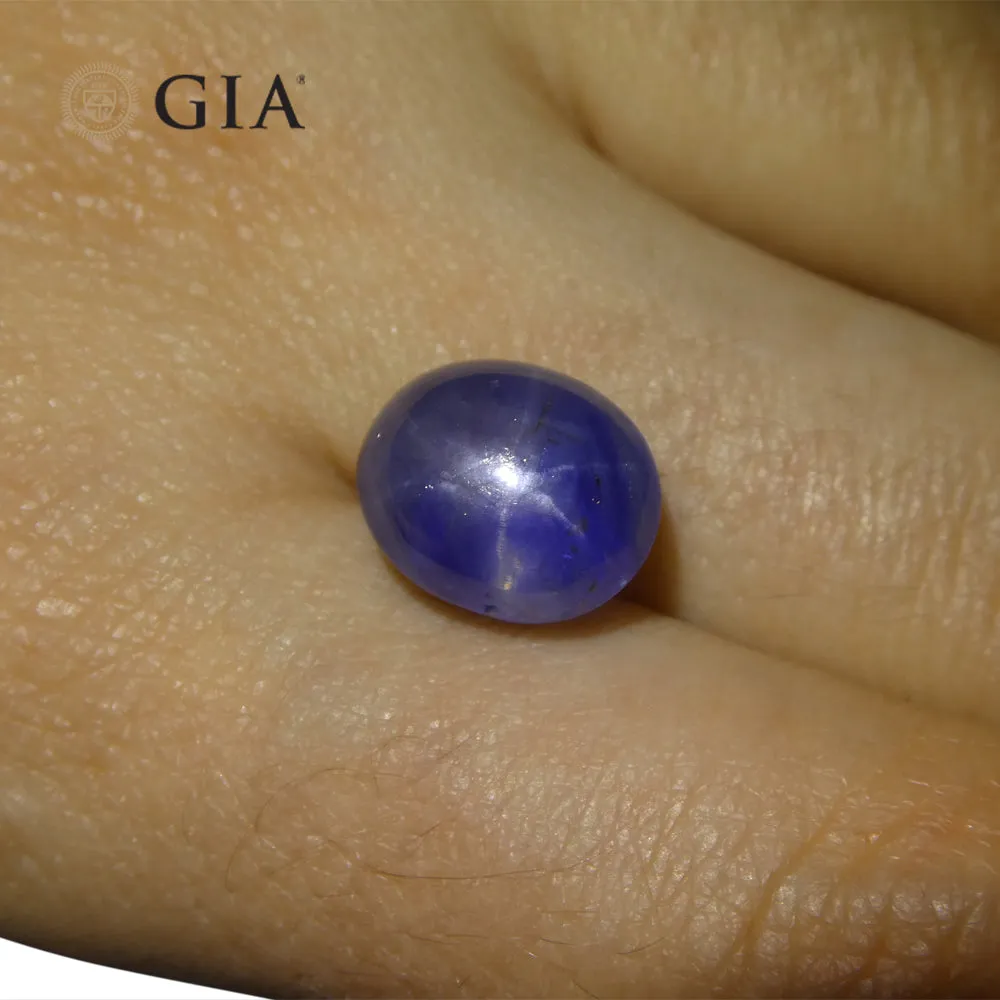 11.29ct Oval Cabochon Blue Star Sapphire GIA Certified