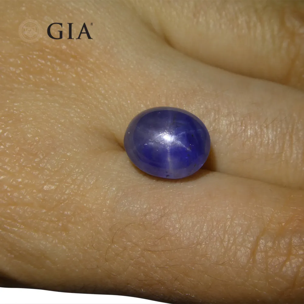 11.29ct Oval Cabochon Blue Star Sapphire GIA Certified
