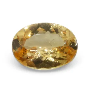 1.17ct Oval Orange Imperial Topaz from Brazil Unheated