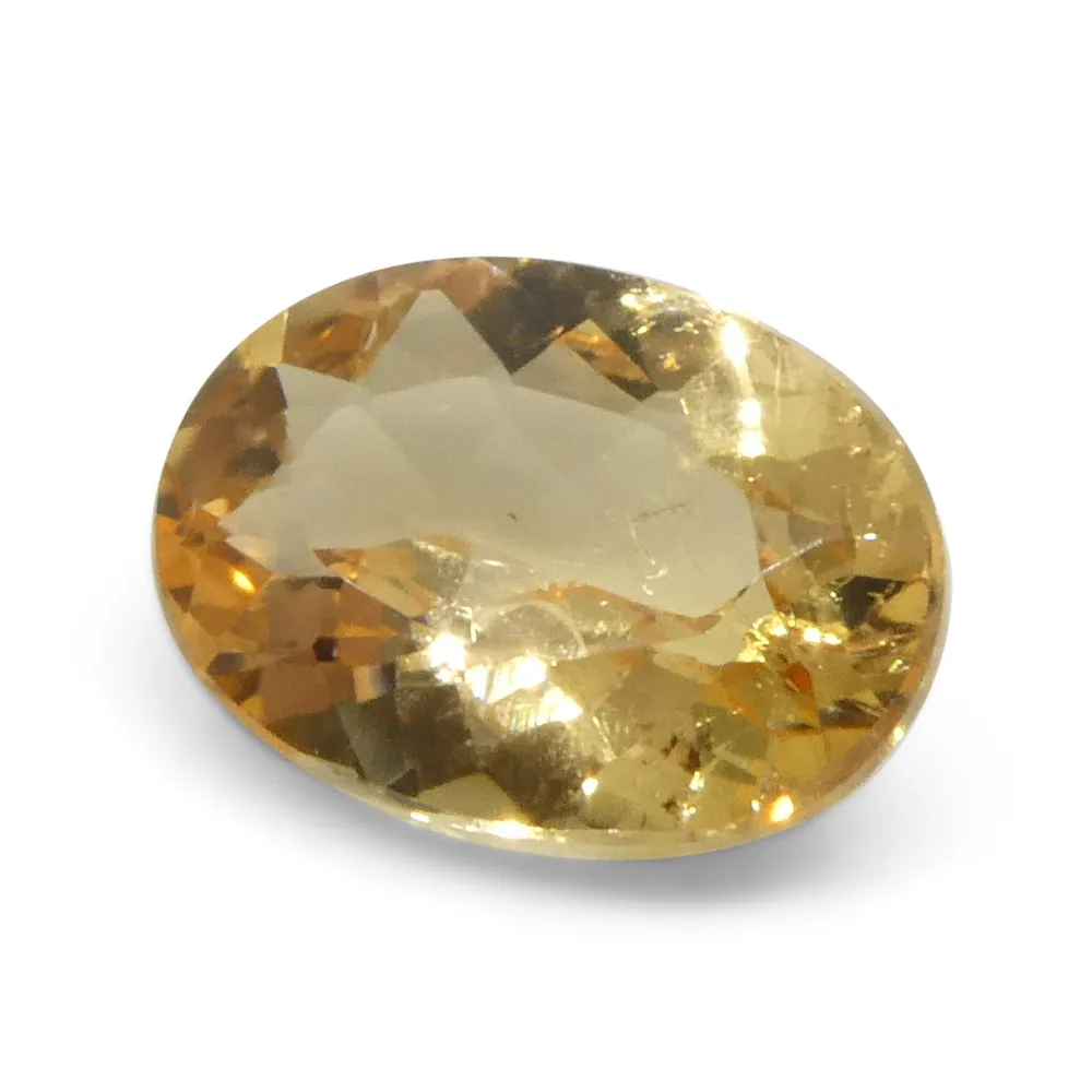 1.17ct Oval Orange Imperial Topaz from Brazil Unheated