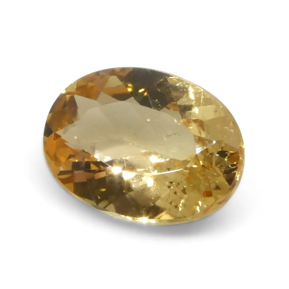 1.17ct Oval Orange Imperial Topaz from Brazil Unheated