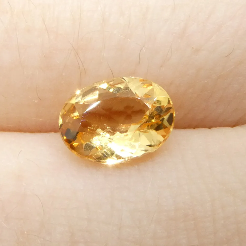 1.17ct Oval Orange Imperial Topaz from Brazil Unheated