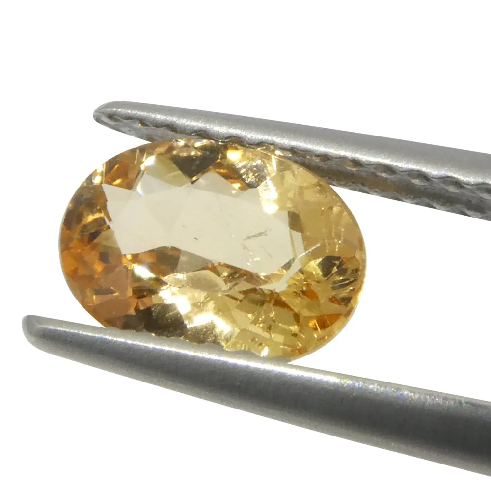 1.17ct Oval Orange Imperial Topaz from Brazil Unheated