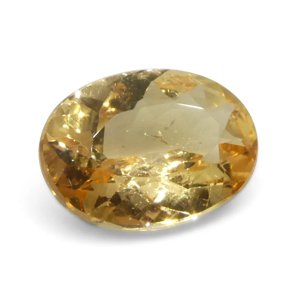 1.17ct Oval Orange Imperial Topaz from Brazil Unheated