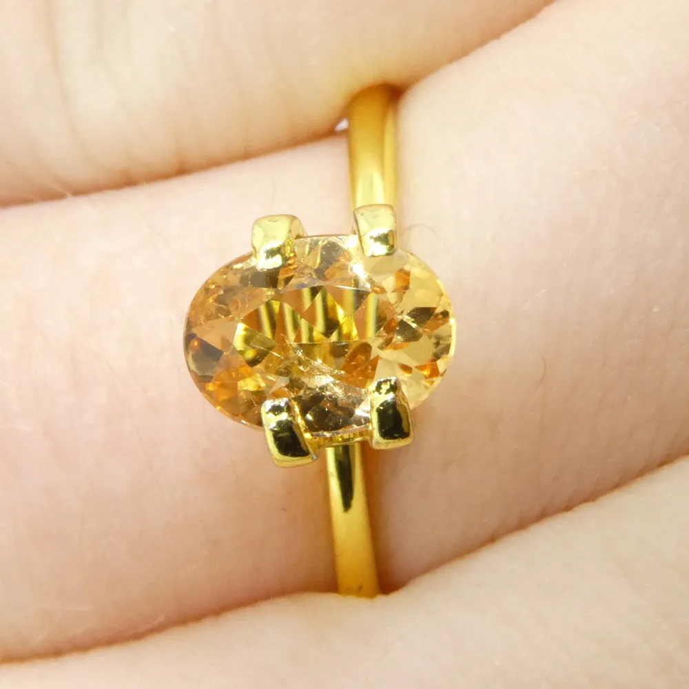 1.17ct Oval Orange Imperial Topaz from Brazil Unheated
