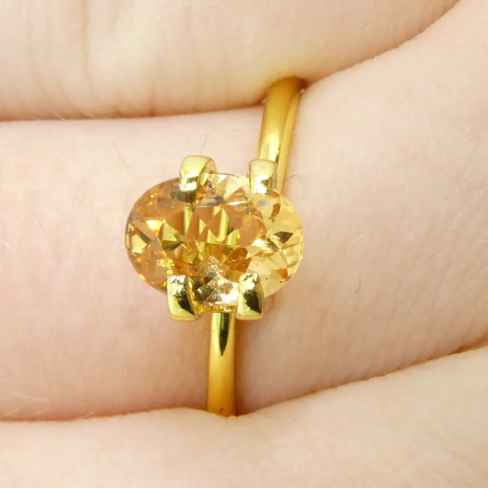 1.17ct Oval Orange Imperial Topaz from Brazil Unheated