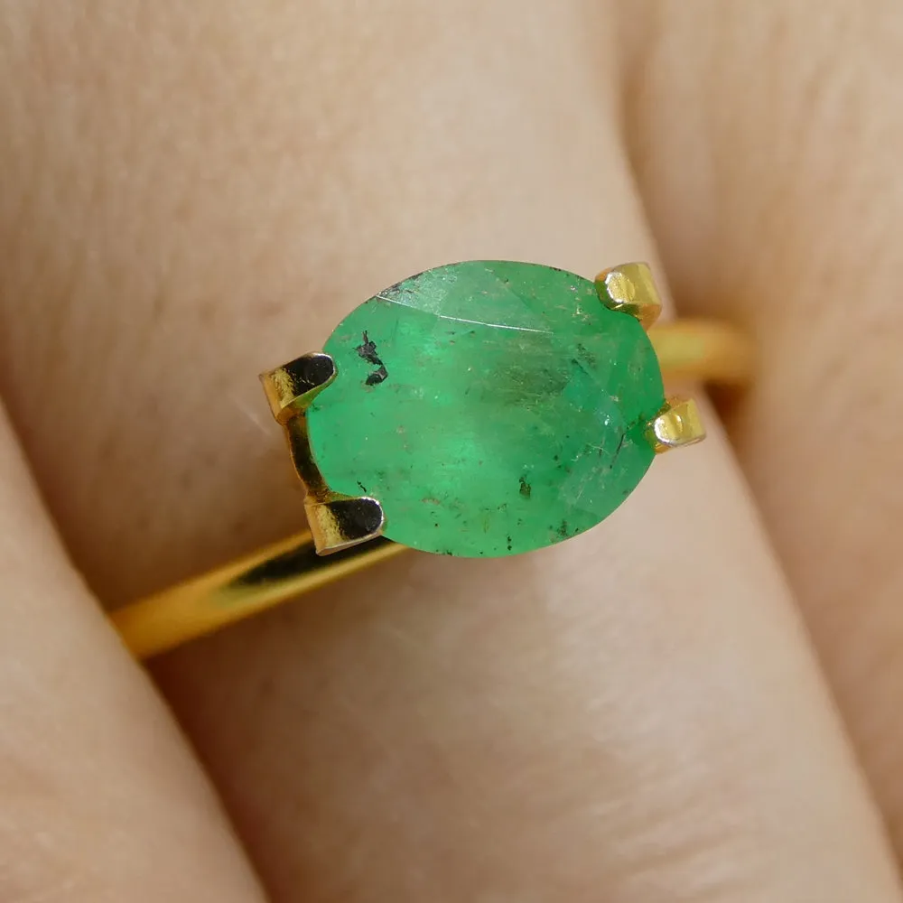 1.20ct Oval Green Emerald from Colombia