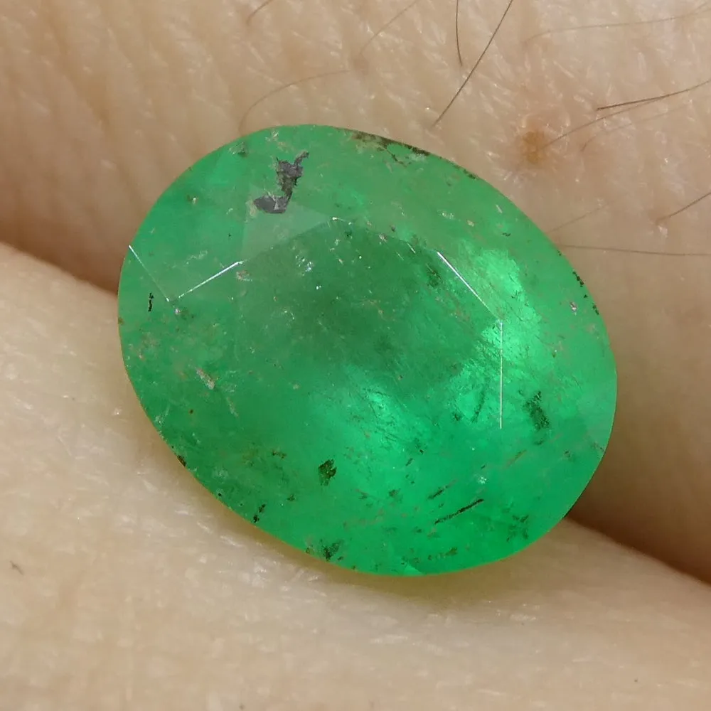 1.20ct Oval Green Emerald from Colombia