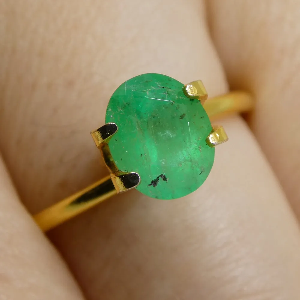 1.20ct Oval Green Emerald from Colombia