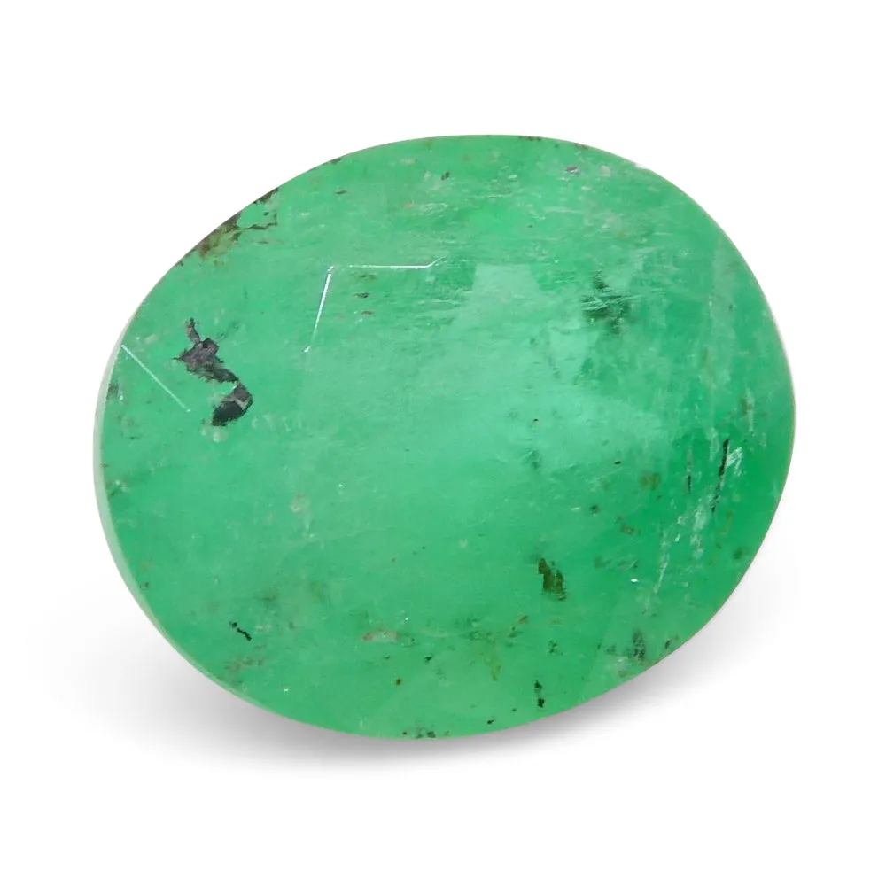 1.20ct Oval Green Emerald from Colombia
