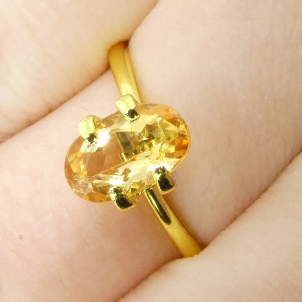 1.36ct Oval Orange Imperial Topaz from Brazil Unheated
