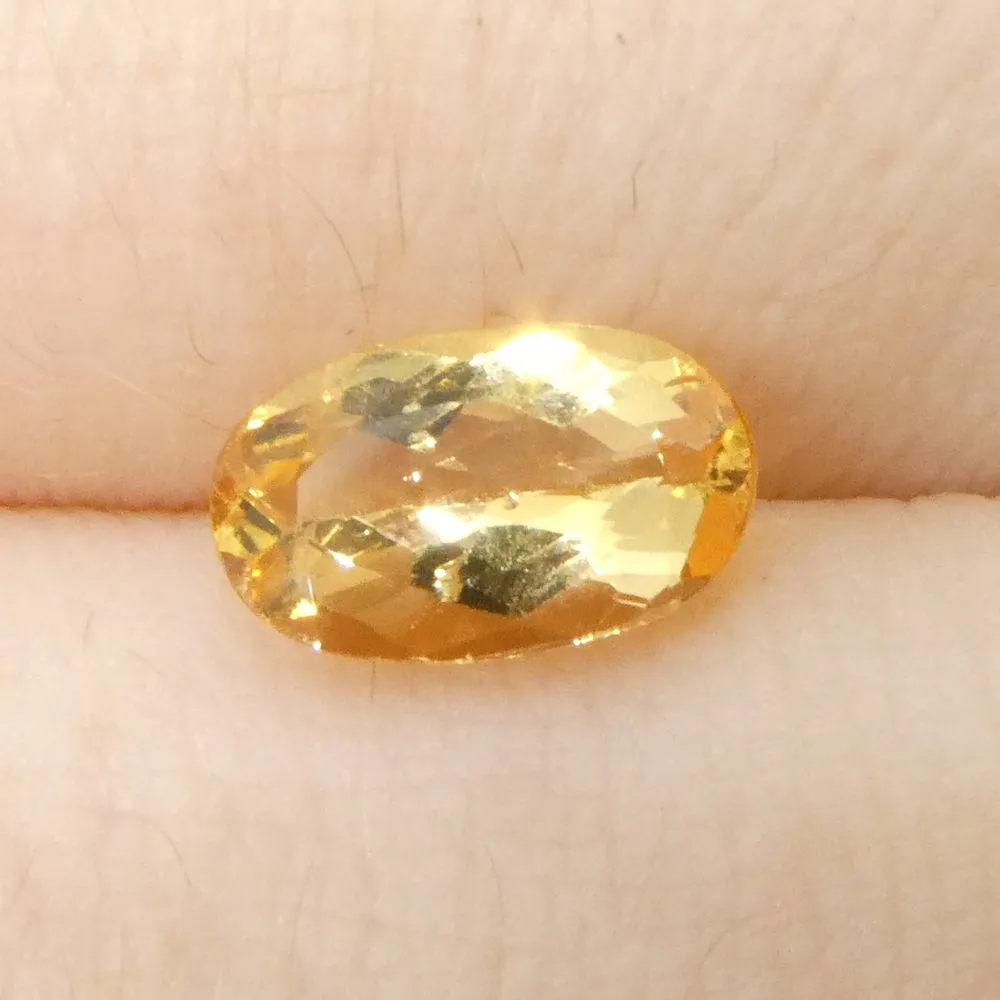 1.36ct Oval Orange Imperial Topaz from Brazil Unheated