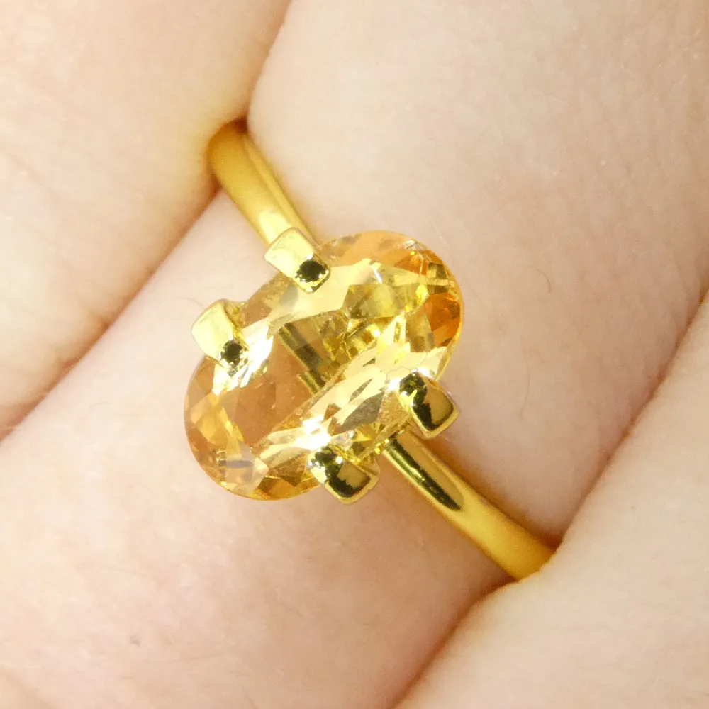 1.36ct Oval Orange Imperial Topaz from Brazil Unheated