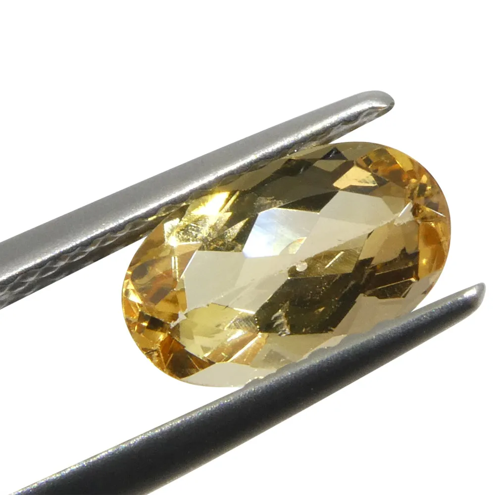 1.36ct Oval Orange Imperial Topaz from Brazil Unheated