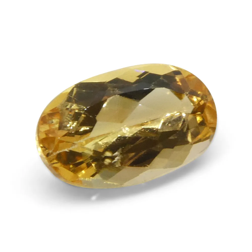 1.36ct Oval Orange Imperial Topaz from Brazil Unheated