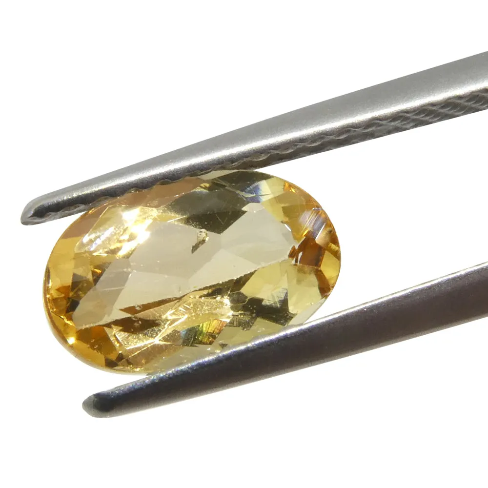 1.36ct Oval Orange Imperial Topaz from Brazil Unheated