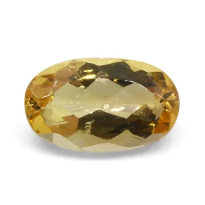 1.36ct Oval Orange Imperial Topaz from Brazil Unheated