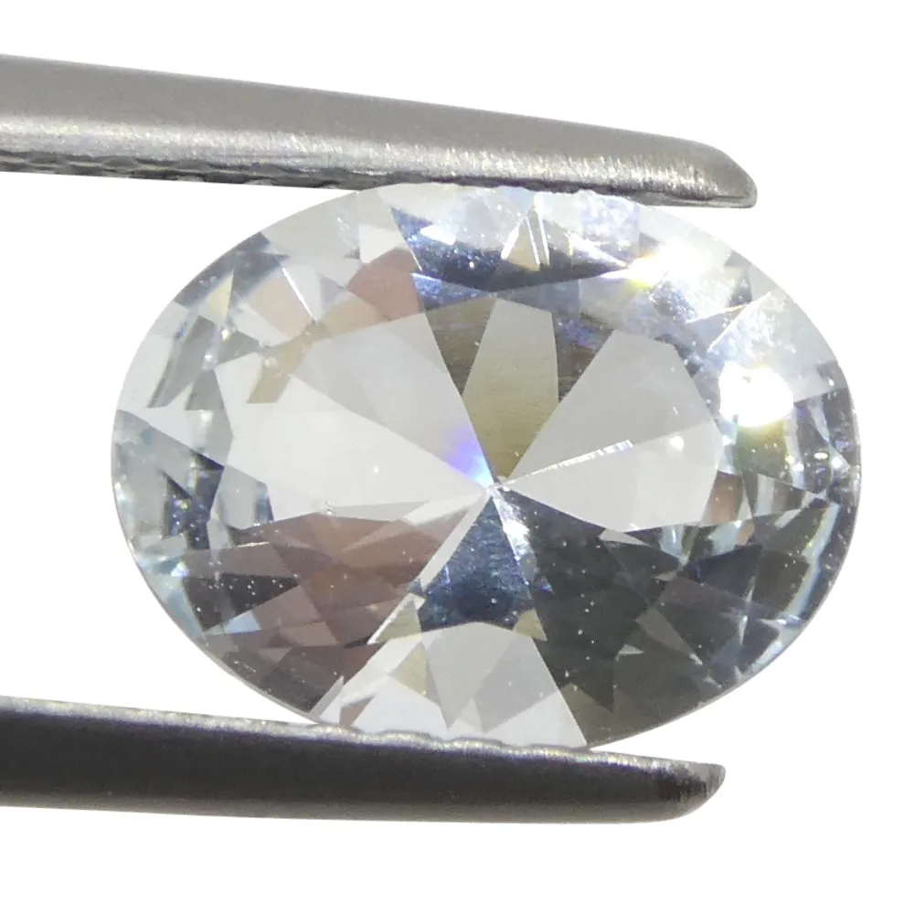 1.38ct Oval Blue Aquamarine from Brazil Unheated