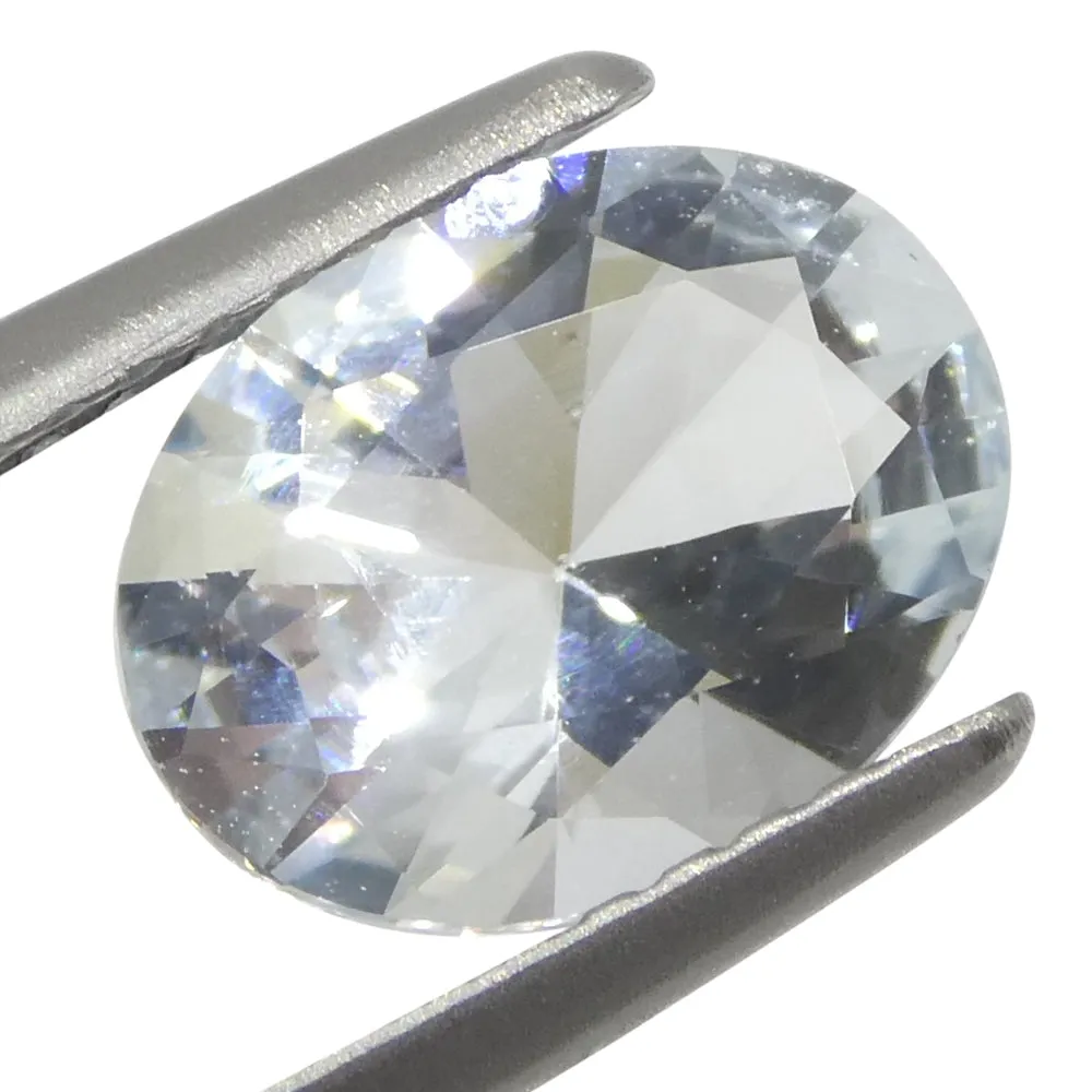 1.38ct Oval Blue Aquamarine from Brazil Unheated