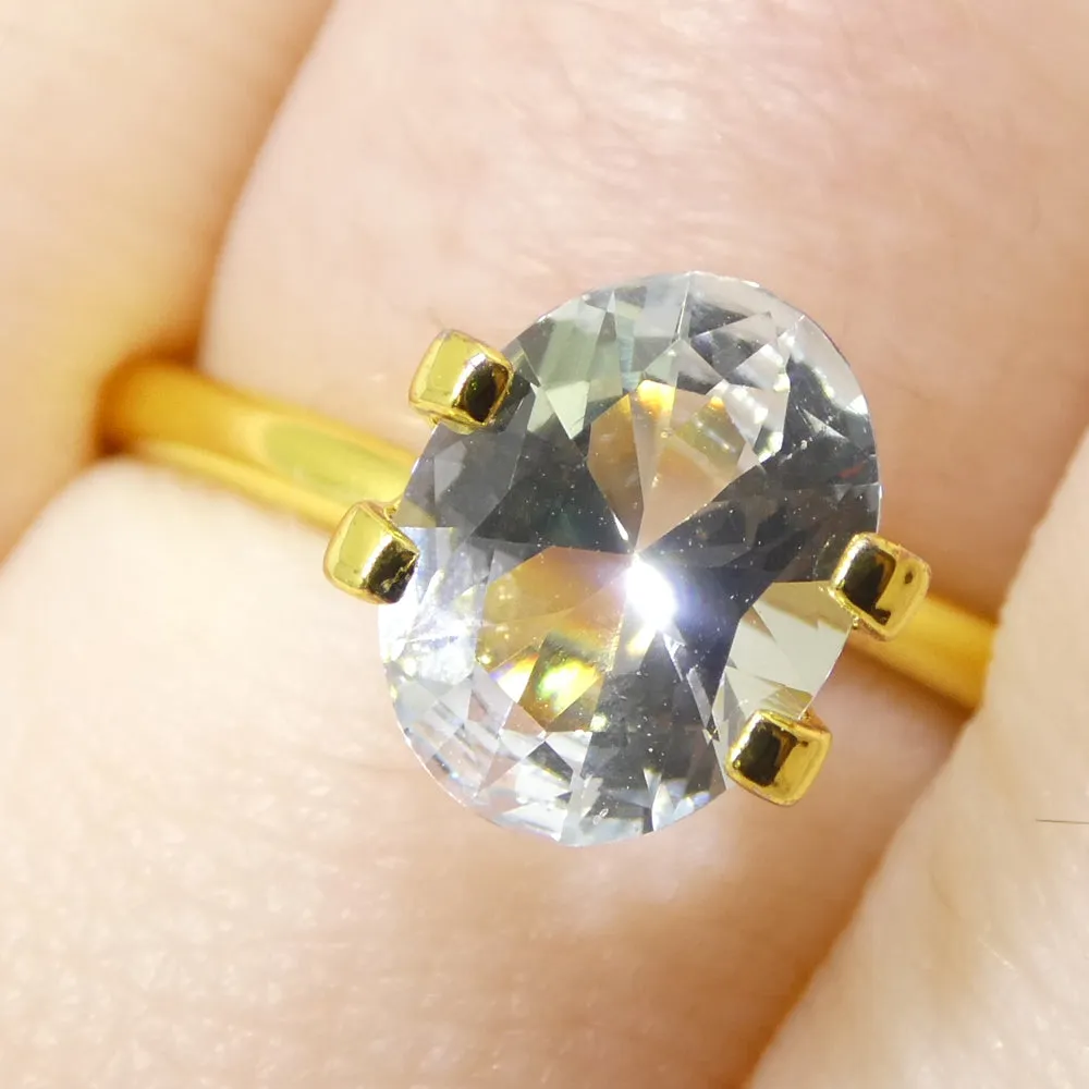 1.38ct Oval Blue Aquamarine from Brazil Unheated