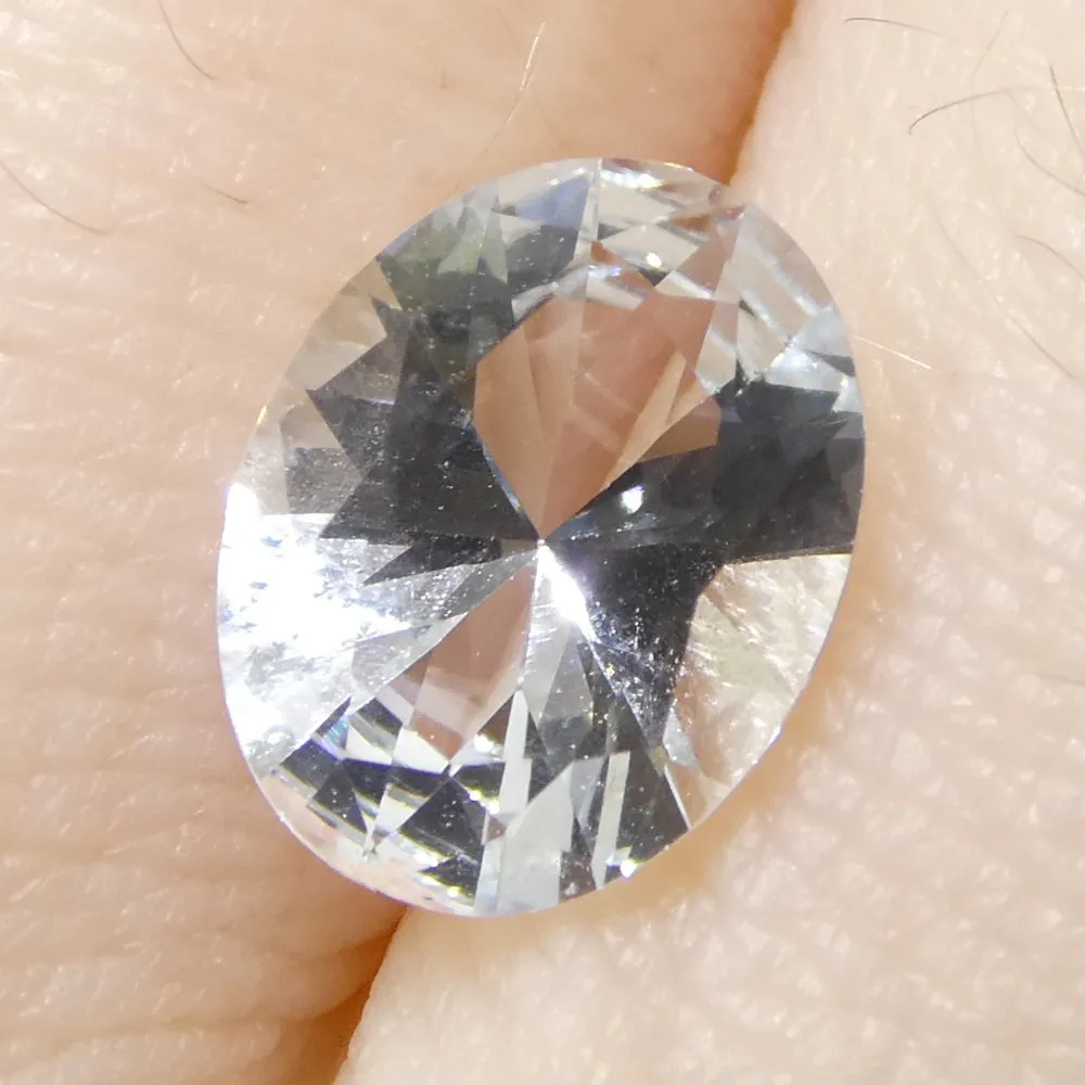 1.38ct Oval Blue Aquamarine from Brazil Unheated