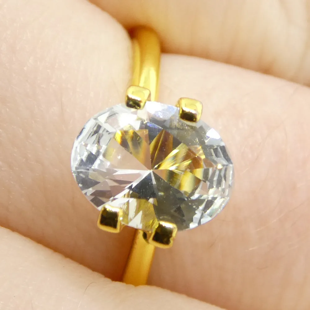 1.38ct Oval Blue Aquamarine from Brazil Unheated