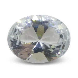 1.38ct Oval Blue Aquamarine from Brazil Unheated
