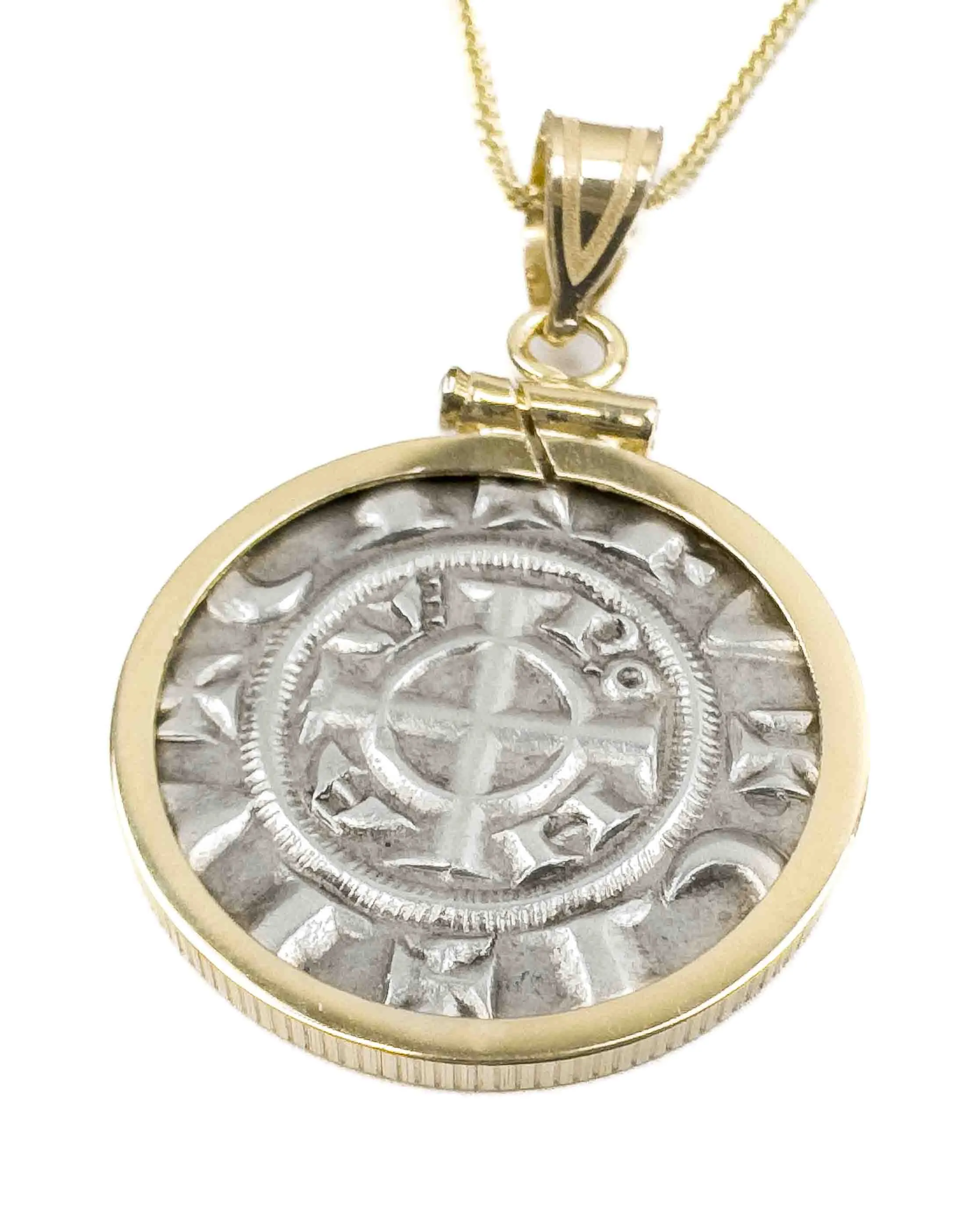 14k Genuine Ancient Italian Coin Necklace (Verona Grossi; 1218-1250 A.D.)