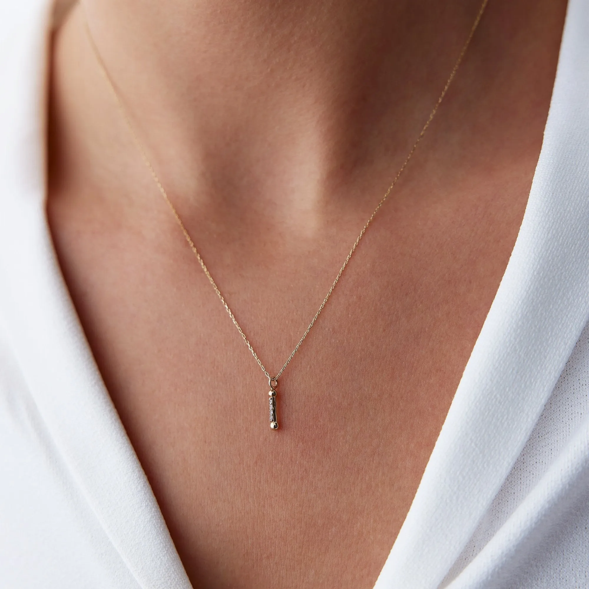 14k Gold Capsule Necklace